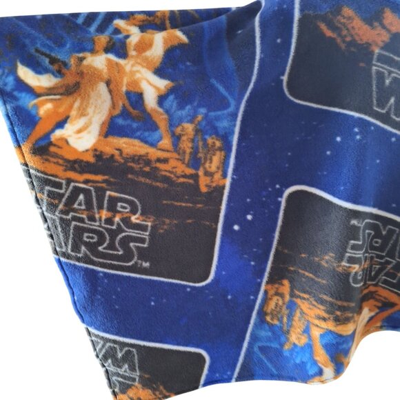 Handmade Original Star Wars Fleece Poncho Blue Orange Lightweight - Picture 2 of 11